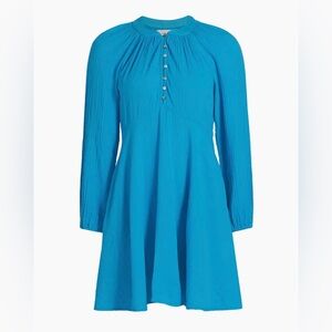 Xirena, Lucinda Cotton Minidress, Azure Glow, Medium, New
